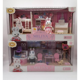 ตุ๊กตากระต่าย🐱‍🏍🐱‍🏍 บ้านกระต่ายชุดห้องนอน sylvanian family กระต่ายน่ารัก พร้อมส่ง❗❗ 55001-3/55002-2/55002-4/55003/6654