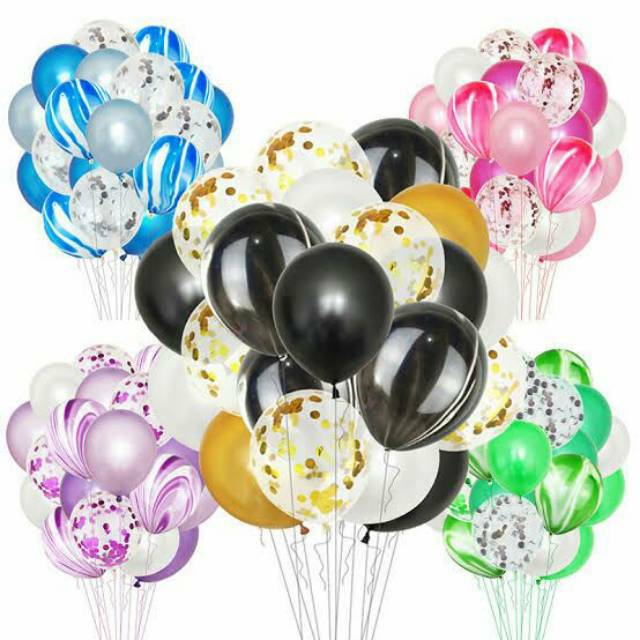LATEX MARBLE CONFETTI BALLOON PACKAGE