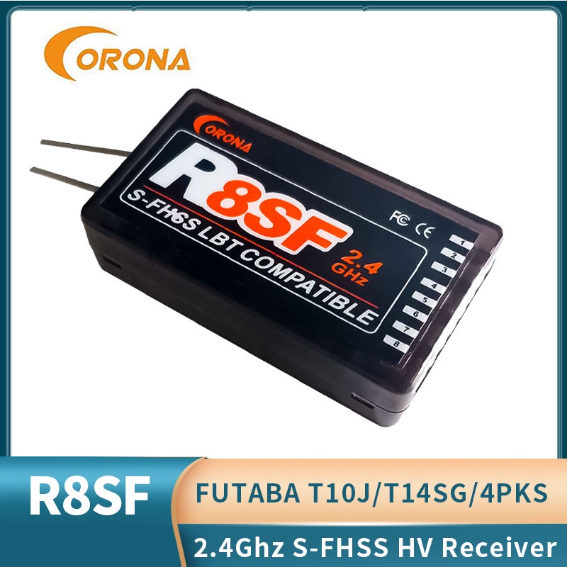 Corona รีโมตคอนโทรล 2.4G R8SF 8CH S-FHSS/FHSS สําหรับตัวรับสัญญาณ FUTABA S-FHSS T6J T6K T8J T10J 14S