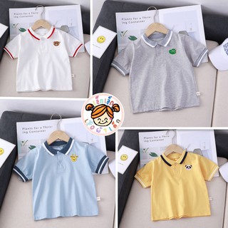 [พร้อมส่ง]เสื้อโปโลเด็กสีพื้น ใส่ง่ายใส่สบาย