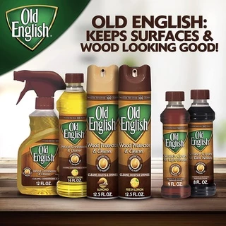 Old English Lemon Oil โอลด์อิงลิช น้ำมันทำความสะอาดและขัดเงาเฟอร์นิเจอร์ไม้ 473 มล.