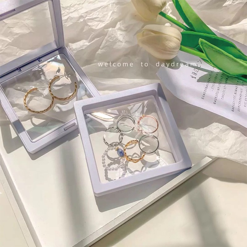 กล่องฟิล์มใส PE กันฝุ่น กันออกซิเดชั่น สําหรับเก็บเครื่องประดับ ต่างหู แหวน สร้อยข้อมือ