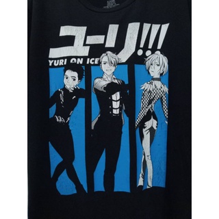 เสื้อยืดมือสอง ลายการ์ตูน ลายอนิเมะ YURI ON ICE XL อก 46