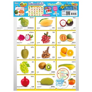 โปสเตอร์จัมโบ้ ชุด ผลไม้ Super Fruity