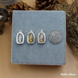 จี้ท้าวเวสสุวรรณเลี้ยมกรอบเงินแท้ 92.5% [พร้อมใบรับประกัน]: MaKe Silver