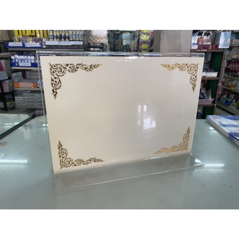 ป้ายตั้งโต๊ะ อะคริลิค รุ่นหนา แนวตั้ง/แนวนอน/เฉียง ขนาด B5/A4/A5/A6 และ 10*20ซม. T-Stand ป้ายโบชัวร์ โฆษณา US.Station ราคา ถูกที่สุด ดีลบีเคเค แกลเลอรีภาพที่ 9