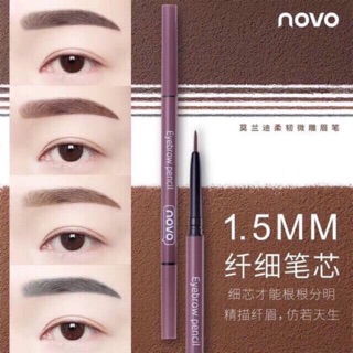 novo molandis flexible eyebrow pencil 5286 ดินสอเขียนคิ้ว 1.5mm**ของแท้