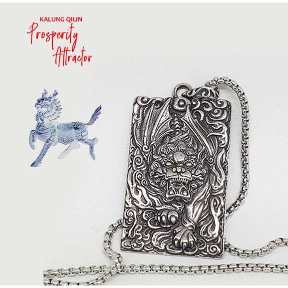 สร้อยคอพร้อมจี้ผู้ดึงดูดความเจริญรุ่งเรือง Qilin (BRP11)