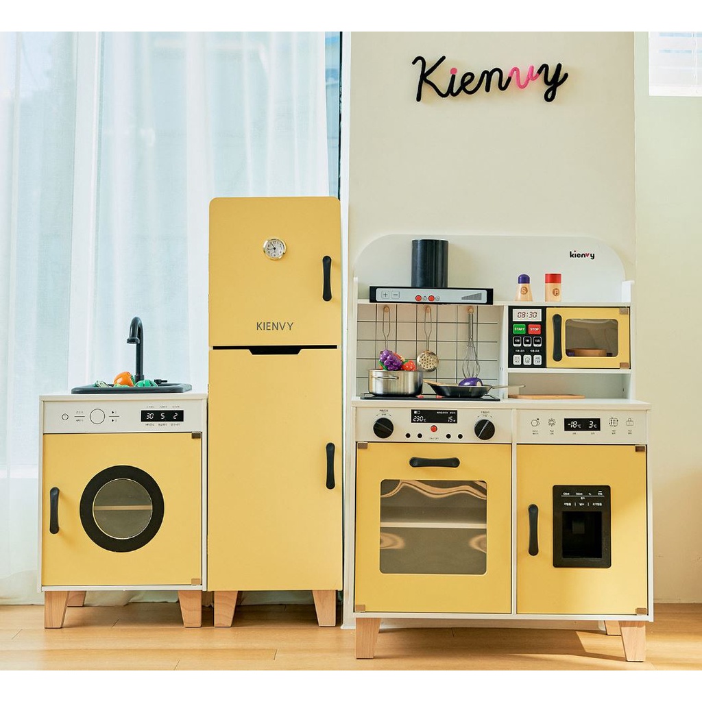 BPNP 2022 ครัวไม้ของเล่นเด็กขนาดกลางมีเสียงและไฟ มีน้ำไหลจริง 🧑‍🍳👩‍🍳