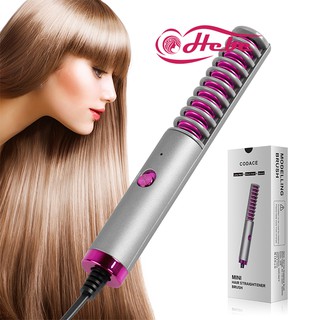 แปรงหวีผมไฟฟ้า หวีเคราไฟฟ้า Mini hair straightener brush หวีไฟฟ้า จัดแต่งเครา รุ่น SM-103