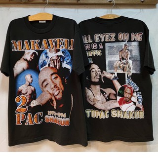 ZbnI 2PUC TUPAC  SHAKUR เสื้อวง ทูพัก ผ้า100 ฟอกนุ่ม เฟดเสมอ สวยๆ   Tee     Long