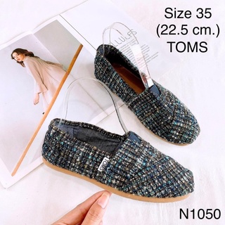 รองเท้า TOMS ผ้าทวิต ความยาว 36/22.5 cm. มือสอง