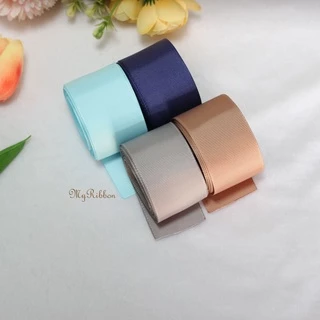 ริบบิ้นผ้ากรอสเกรน ขนาด 38 mm แบ่งขายม้วนละ 5 หลา