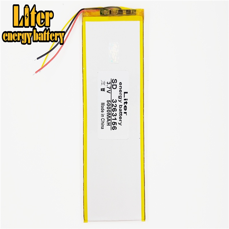 3 line 3263156 3.7V 5000mAh Rechargeable li Polymer Li-ion Battery For 8 inch 9inch Tablet PC CHUWI 