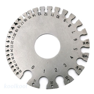 Kool อุปกรณ์เกจวัดความหนาสายไฟสแตนเลส Swg Wire Gage Standard Metal Gauge