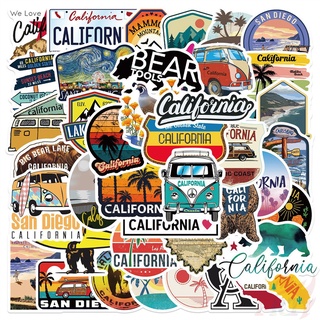 ❉ California San Diego Beach Travel &amp; Outdoor Adventure Series 01 สติ๊กเกอร์ ❉ 50Pcs/Set DIY Fashion Decals Doodle สติ๊กเกอร์