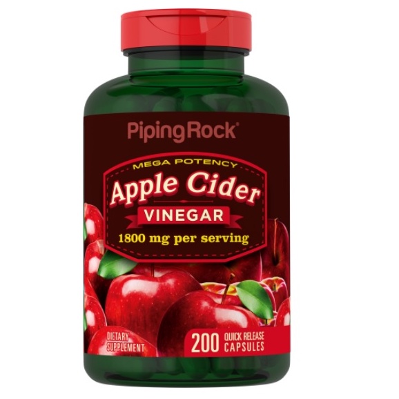 ถูกสุด! แอปเปิ้ลไซเดอร์ เข้มข้น 200 เม็ด Mega Potency Apple Cider Vinegar, 1800 mg (per serving), 200 Capsules