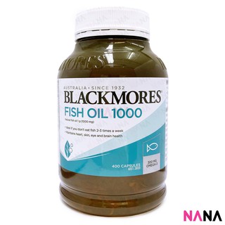 Blackmores Fish Oil 1000mg 400 Capsules น้ำมันตับปลา 1000มิลลิกรัม 400 แคปซูล (หมดอายุ:01 2025)