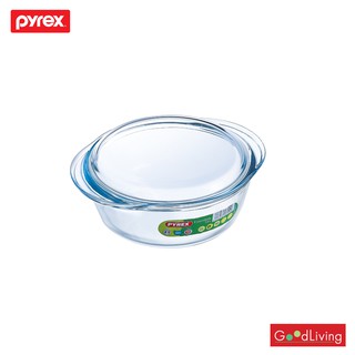 Pyrex Casseroles ชามแก้วพร้อมฝา ขนาด 1 L รุ่น P-00-207A (สีขาวใส)