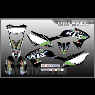 สติ๊กเกอร์วิบาก kawasaki KLX150 bf ทั้งคัน Graphic kit สติ๊กเกอร์เคลือบเงา สุดคุ้ม