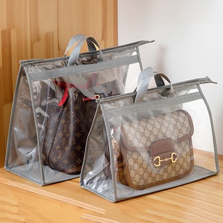 ฝาครอบกันฝุ่นแบบใสกระเป๋าถือถุงเก็บฝุ่นออแกไนเซอร์ Dustproof Closet Space-saving Storage Bag