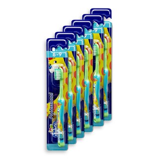 ว๊าว🍟 โคโดโม แปรงสีฟันสำหรับเด็ก อายุ 6-9 ปี แพ็ค 6 ด้าม Kodomo Toothbrush 6-9 Year x 6
