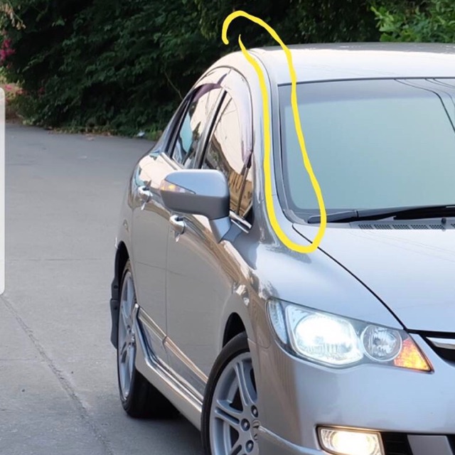 คิ้วหลังคา ยาวถึงเสา A Honda Civic FD - Accord G8 08-13 - G9 14-17