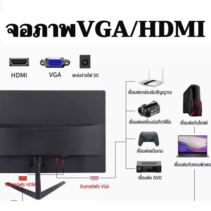 จอคอมพิวเตอร์ 24นิ้ว จอคอม 75HZ จอ 17 19 20 22 นิ้ว HDMI  monitor  หน้าจอคอมพิวเตอร์ รับประกัน 3 ปี【สินค้าพร้อมส่ง】