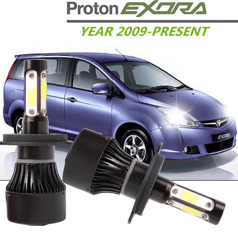 ไฟหน้ารถยนต์ LED 8000LM H4 4 ด้าน สําหรับ Proton Exora YEAR 2009-PRESENT 1 คู่