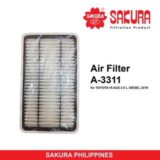 ไส้กรองอากาศSAKURA A-S3311 TOYOTA HIACE COMMUTER 3.0 ปี 11-On