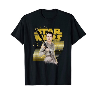 เสื้อยืดโอเวอร์ไซส์เสื้อยืด คอกลม พิมพ์ลายการ์ตูน The Force Awakens Rey แฟชั่นสไตล์ยุโรปS-3XL