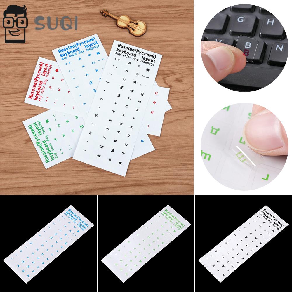 suqi สติ๊กเกอร์แป้นพิมพ์กันน้ําพีวีซีหลากสี #8