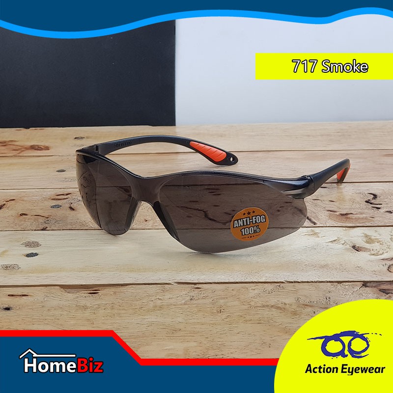 Action Eyewear 717 Smoke ,,แว่นตานิรภัยป้องกันUV สำหรับชาย และหญิง  *******