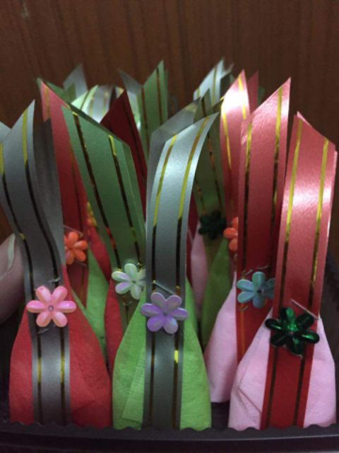 (*มีJ&T) ดอกไม้เลื่อมสีรุ้ง ของตกแต่ง - รูปที่ 2