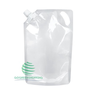 ถุงบรรจุของเหลว ถุงฝาเกลียว 1,000ml. ถุงก้นตั้ง อย่างหนา ฉีกขาดยาก ☘️ gg99