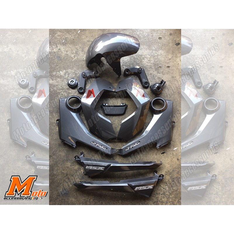 ชุดสีเเต่ง MSX125 Msx ตัวเก่า ทั้งคัน มีสติ้กเกอร์แถม ในชุด สวยๆ ราคาเบาๆ สีกำลังมาแรงส์