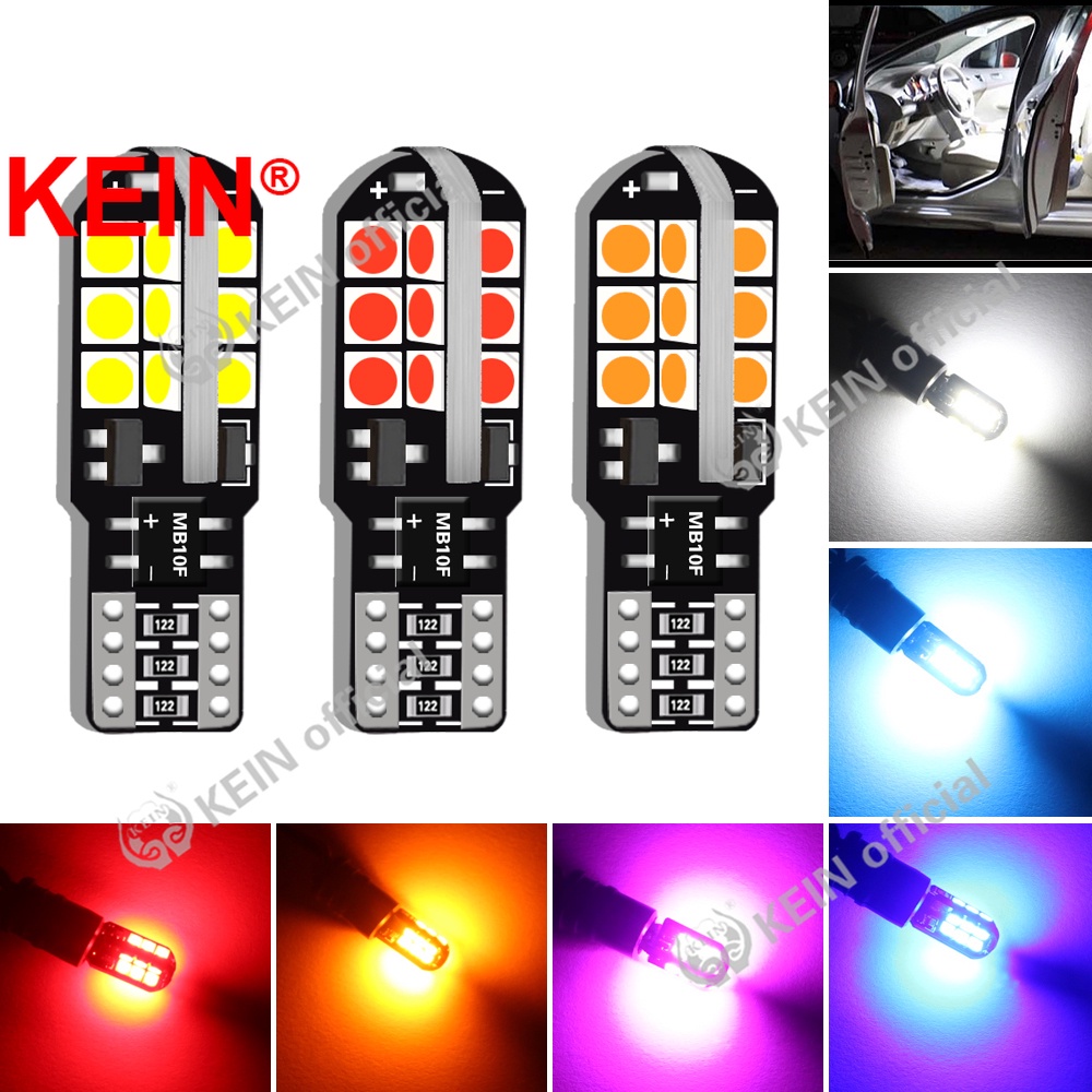 Kein 2PCS CANBUS T10 หลอดไฟ LED คุณภาพสูง สําหรับรถ W5W 194 168 501 ด้านข้าง Marker ภายใน ที่จอดรถ ไฟท้าย ไฟเลี้ยว