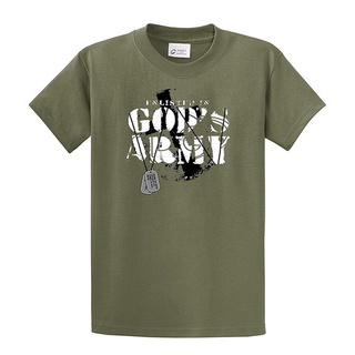 Lsmtx1 เสื้อยืดแขนสั้น พิมพ์ลาย Christian Enlisted In GodS Army พลัสไซซ์ สําหรับผู้ชายสามารถปรับแต่งได้