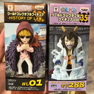 WCF TV288 ซีซ่าร์ คลาวน์ HL01 โคราซอน ของแท้ มือ1 ของครบ Banpresto WCF World Collectable Figure One Piece สติ๊กเกอร์แมว