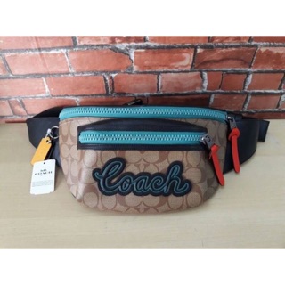 F72931 COACH TERRAIN BELT BAG IN SIGNATURE CANVAS   ขนาด 11" (L) x 11.75" (H)