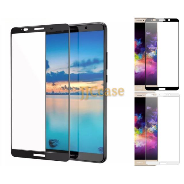 กระจกนิรภัยป้องกันหน้าจอ Huawei Y9 Mate 10 20 20X P20 Pro P40 9 30 Lite Full Covered Front Film Clear Black White