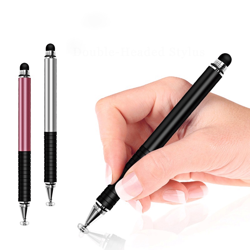 Shopee Thailand - Stylus Pen, 2in1 stylus, 2 heads, easy to write, Soft touch stylus pen!! touch screen pen screen pen Supports all mobile phones, all screens