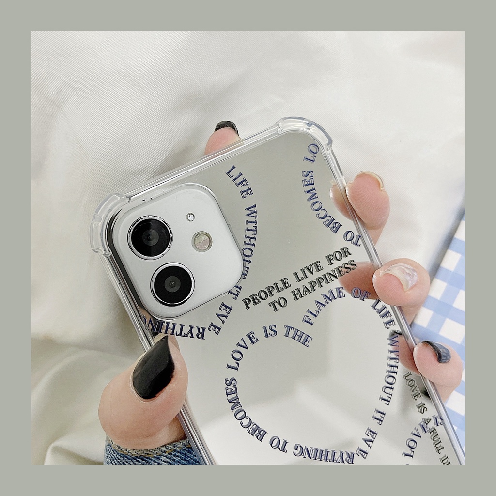 เคสโทรศัพท์มือถือซิลิโคน Tpu ลายกระจกสําหรับfor Iphone 11 Pro Max 12 Pro Max 7 8 Plus Se 2020 12 Pro Max 12 Pro Max-DINUO