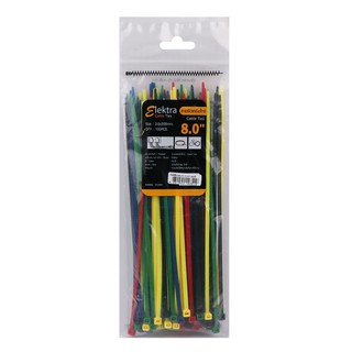 เคเบิ้ลไทร์ สายรัด หนวดกุ้ง  ELEKTRA 8 นิ้ว 200 มม. คละสี CABLE TIES ELEKTRA 8" 200MM ASSORTED COLOR