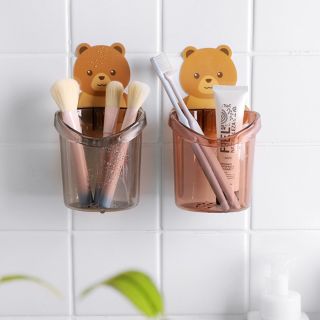 แก้วใส่ของอเนกประสงค์ ตัวติดผนังรูปหมีน่ารักๆ