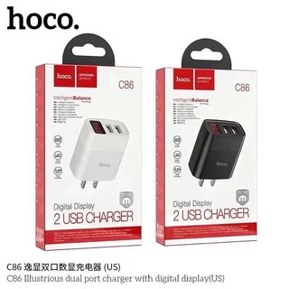 [AF] หัวชาร์จ HOCO รุ่น C86 USB 2 ช่องพร้อมหน้าจอแสดงผล สินค้าดีราคาถูก มีรับประกัน