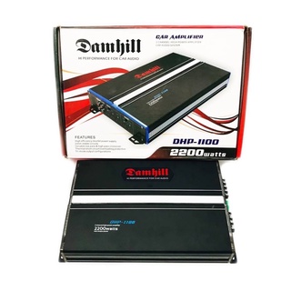 เพาเวอร์แอมป์ติดรถยนต์ดีๆ ราคาถูก DAMHILL รุ่น DHP-1100 CLASS AB 4ชาแนล กำลังขับ 2200w.MAX สีดำ  เครื่องเสียงติดรถยนต์