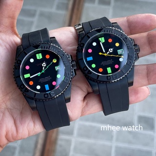 SeikoMod Yacht Master Rainbow Dial เข็มวินาทีทรงMilgauss พรายน้ำชัดมาก สวยจริงๆ