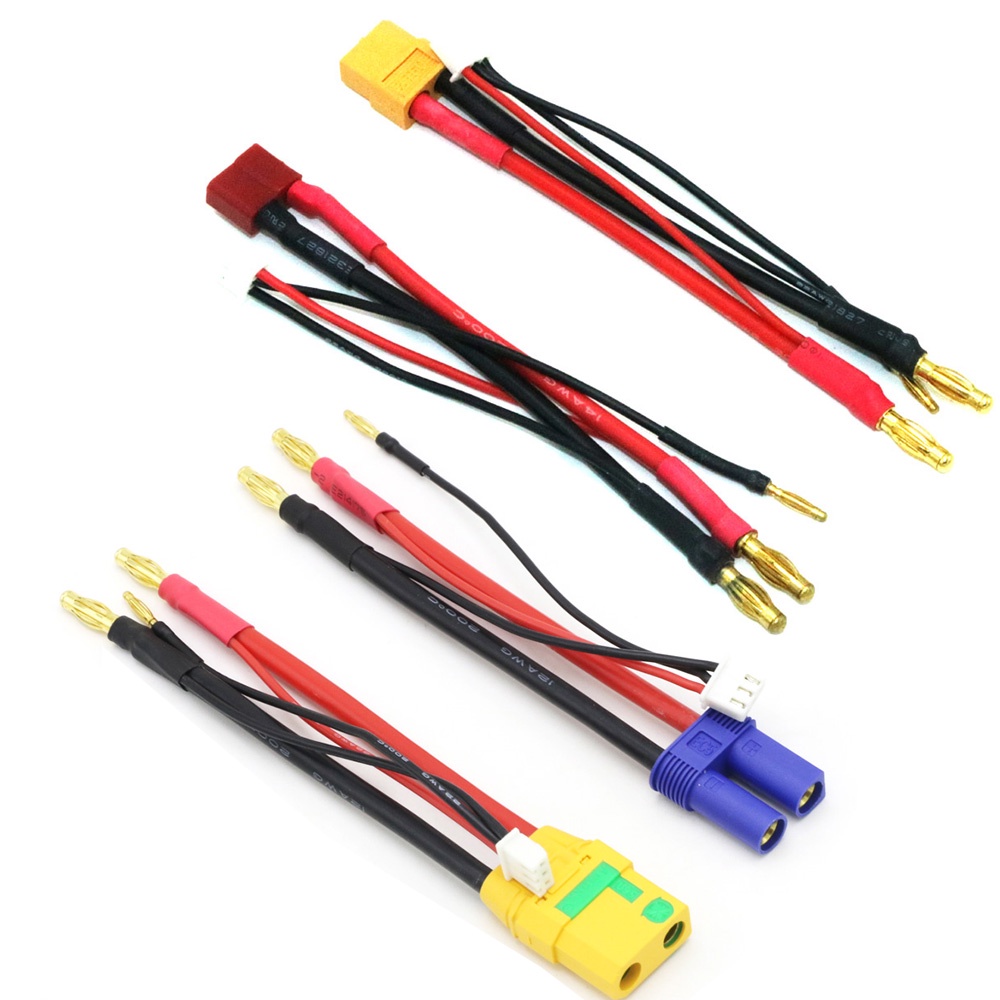 สายซิลิโคน และปลั๊กแบตเตอรี่ลิเธียม 2s 4 มม. 2s T XT60 EC5 XT90S สําหรับโมเดล DIY