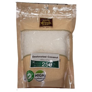 HOME Fresh MART Desiccoted Coconut 250g.เกล็ดมะพร้าวอบแห้ง ขนม เค็ก คุ้กกี้ เบเกอร์รี่ วัตถุดิบประกอบอาหาร